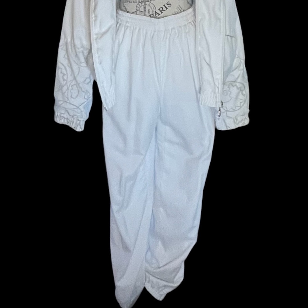 Rare Find❣️ FILA Vintage White with Gray Print & Gold Tracksuit, Women’s Size 14 - Picture 6 of 13